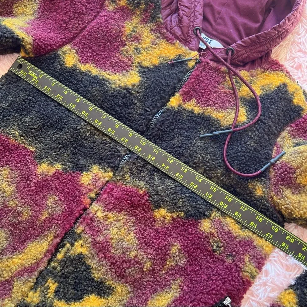 Joy Lab Sherpa Hoodie Marbled color NWT XS